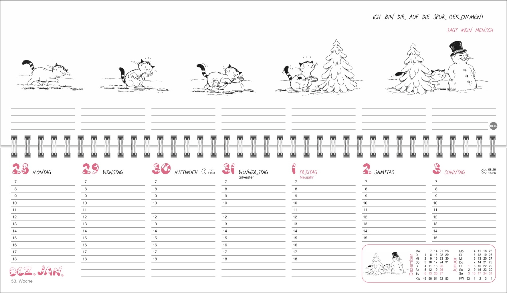 Kalender Jacob Wochenplaner 2027